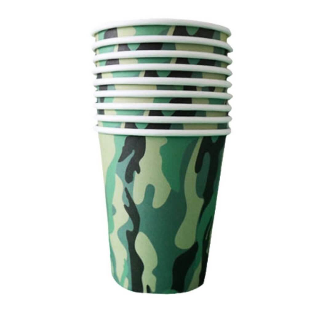 Army Camouflage Paper Cups 266ml