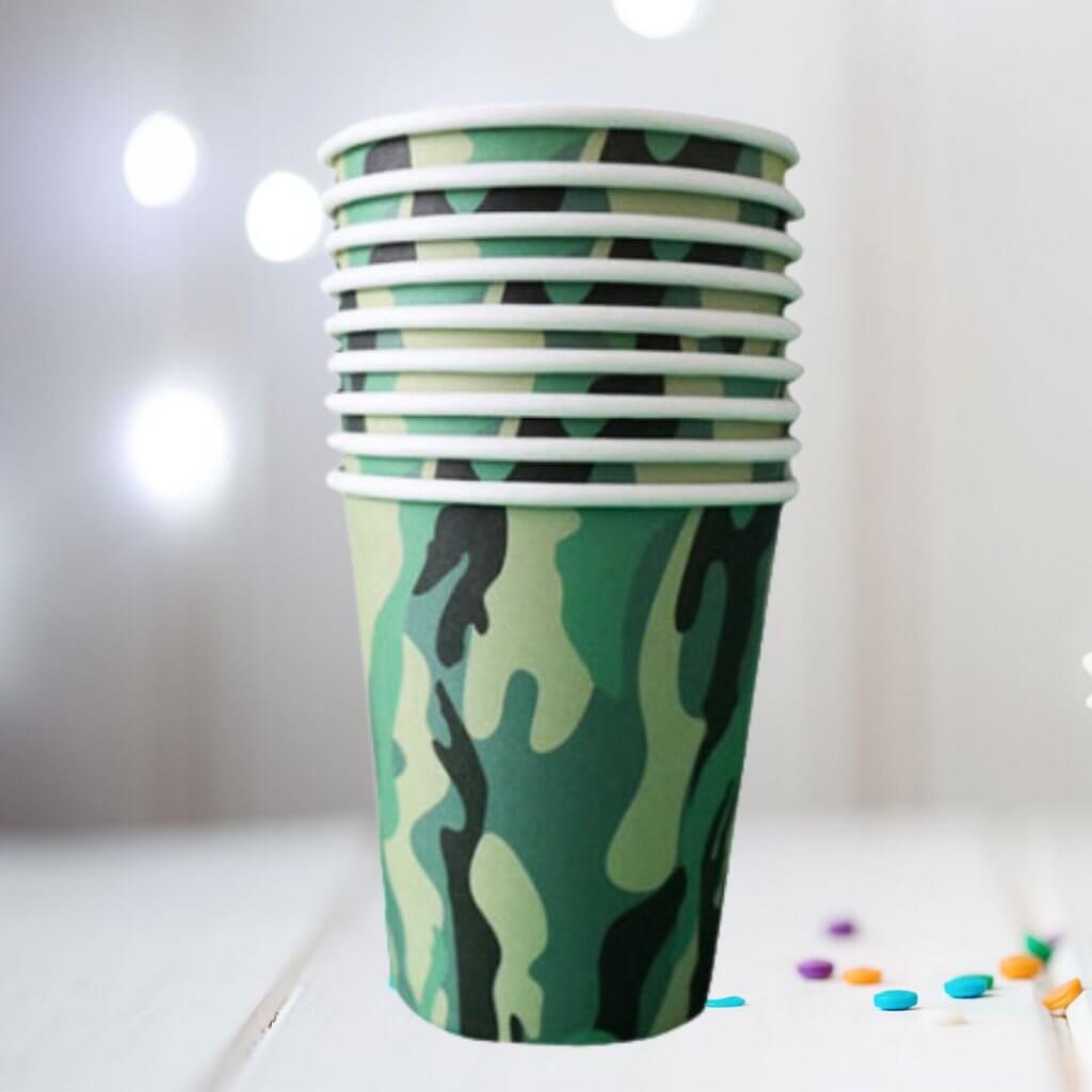 Army Camouflage Paper Cups 266ml