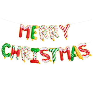 16-inch Rainbow Candy Merry Christmas Foil Balloon Banner