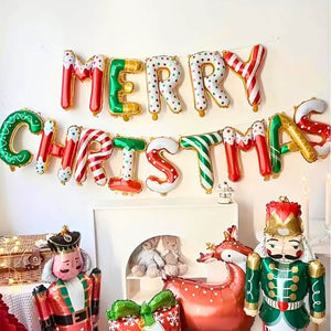 16-inch Rainbow Candy Merry Christmas Foil Balloon Banner