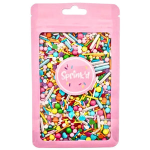 Edible fun-shaped sprinkles for birthday cakes and treats