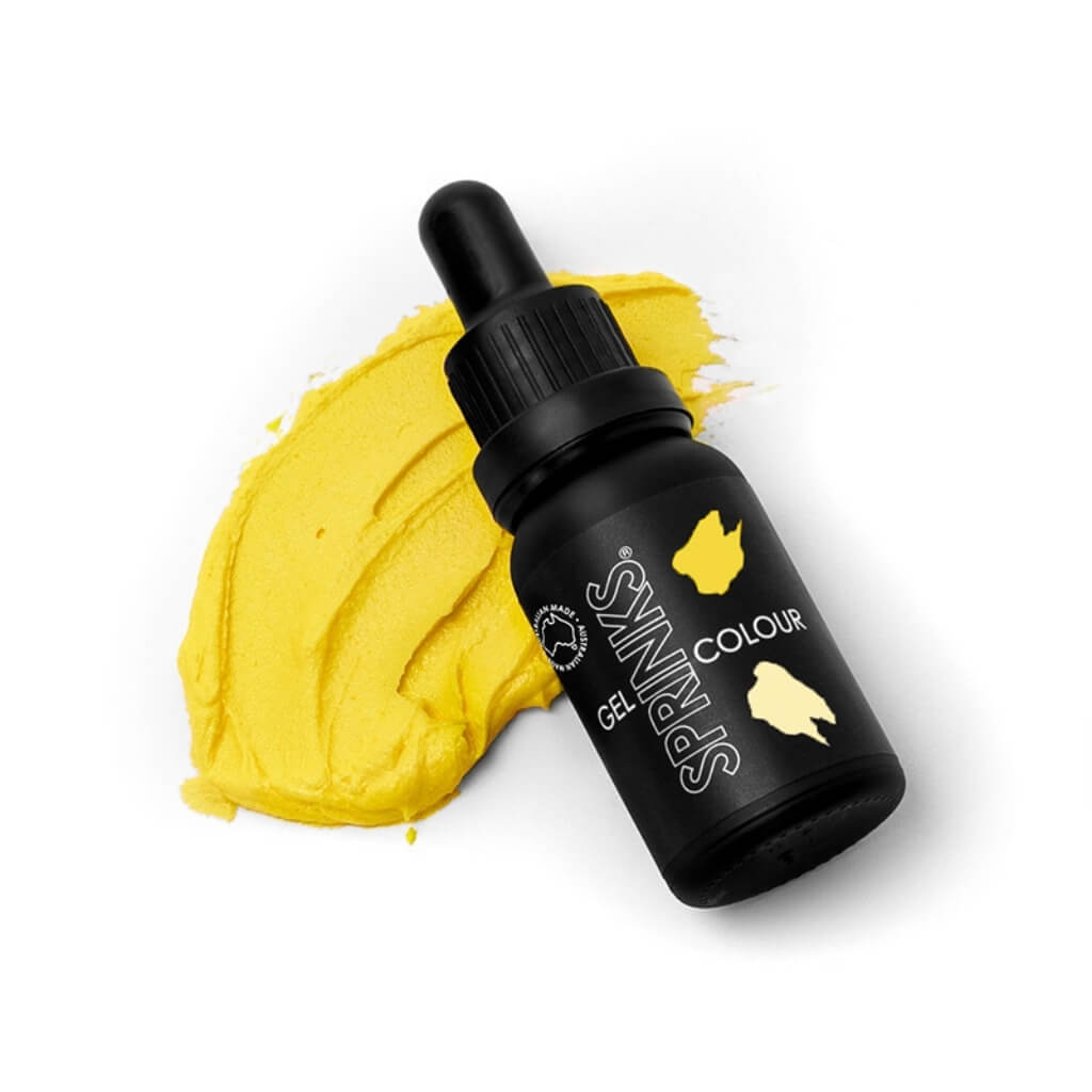 Sprinks chick yellow gel food colouring 15ml bottle