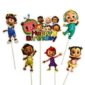Birthday cake decoration with Cocomelon characters