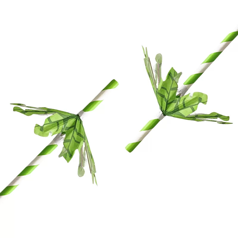 Coconut Tree Paper Straws 10pk