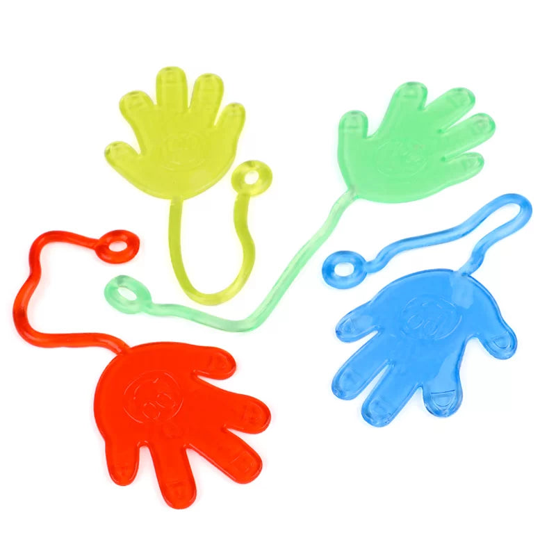 Pack of 4 Mini Sticky Hands Party Favours.