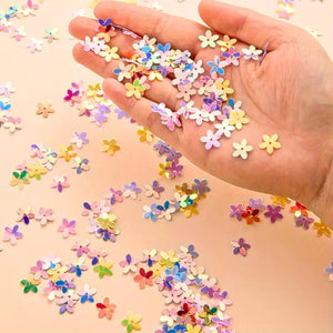 Colourful Metallic Flower Sequins Confetti Craft, Sewing & Wedding Table Decoration Mix (20g Bag)