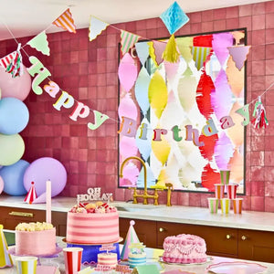 Happy Birthday banner colourful party decoration