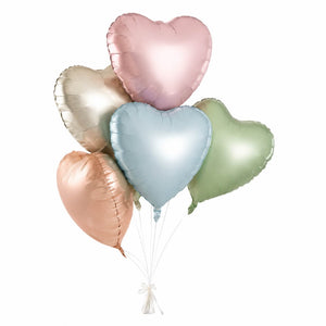 Retro heart foil balloons stylish birthday decor
