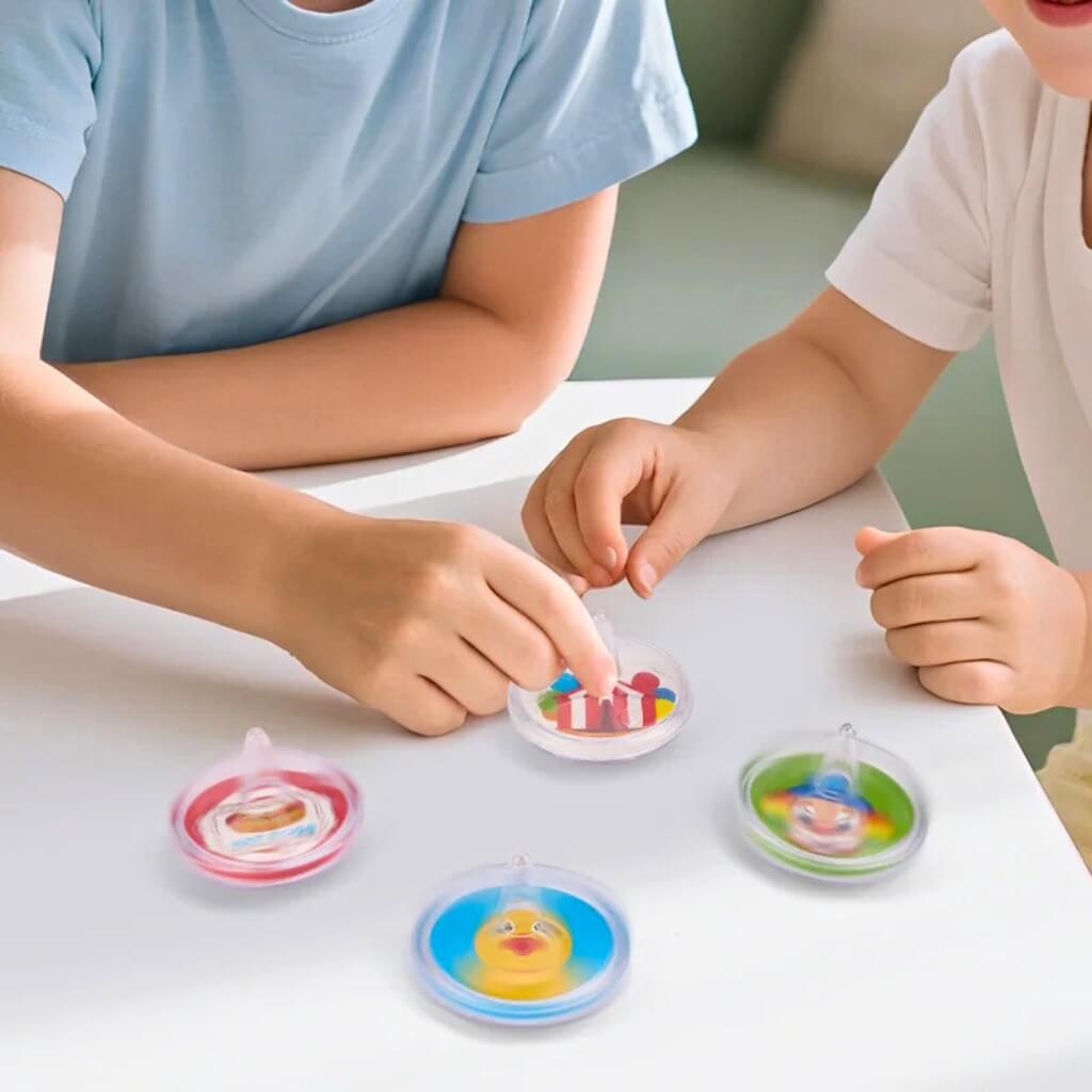 Colourful spin top spinning tops pack of 12