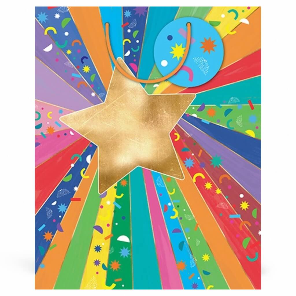 Colourful Star Power Medium Gift Bag