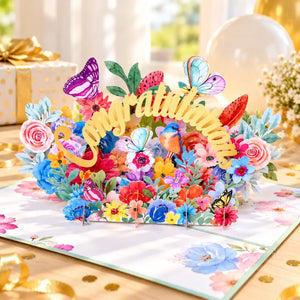 CONGRATULATIONS in Spring Garden 3D Pop Up Greeting Card