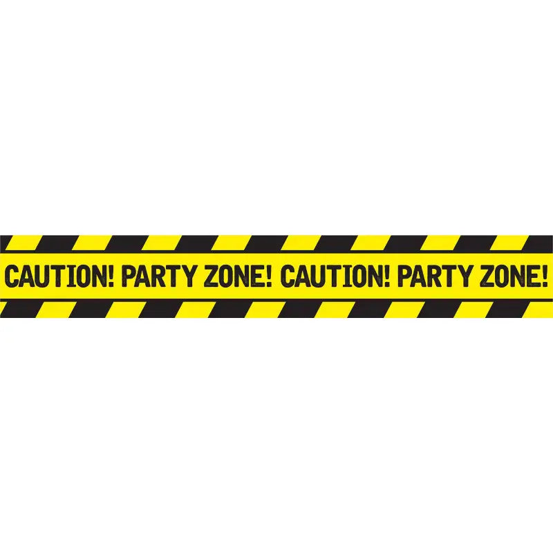 Construction 'Caution Party Zone' Tape 6m