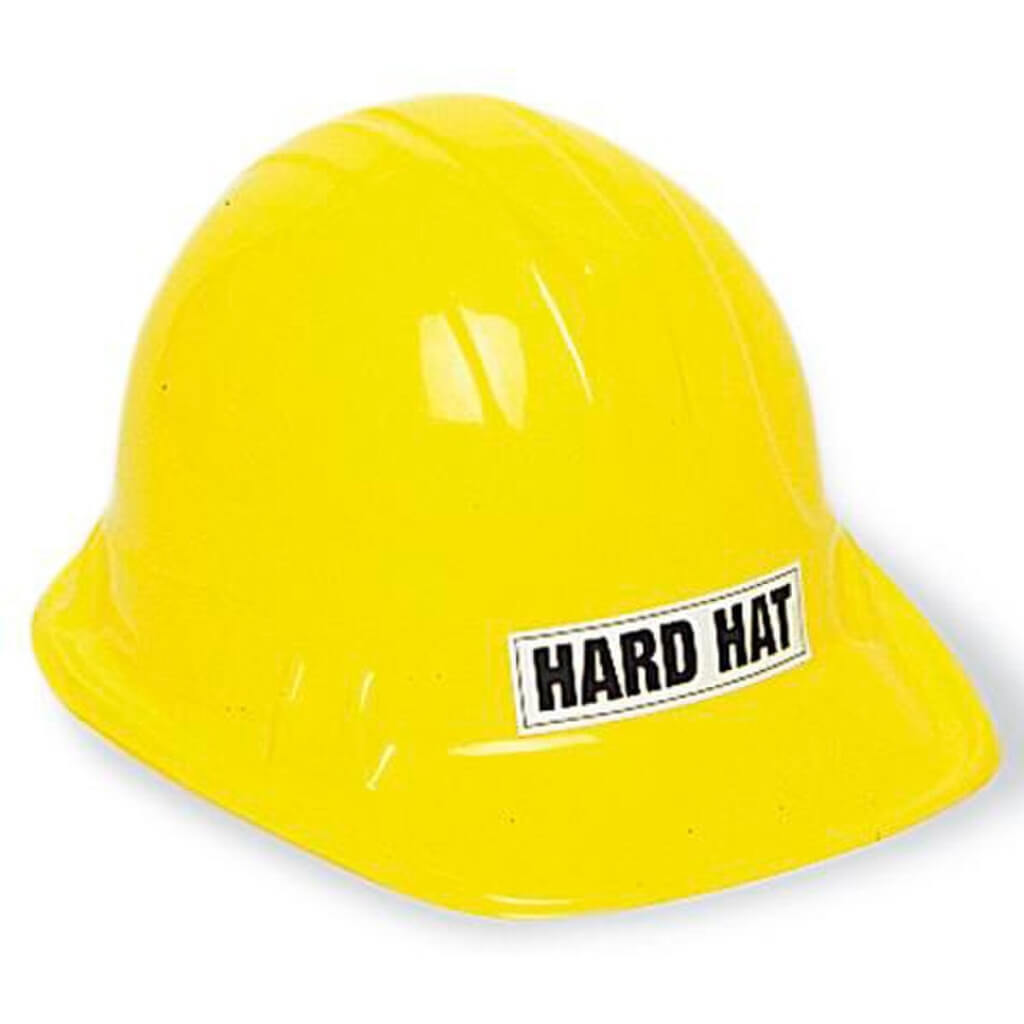 Yellow Plastic Construction Hard Hat for Kids Party Theme