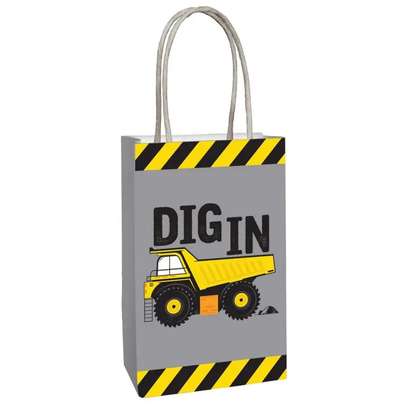 Construction Paper Kraft favour gift Bags 8pk