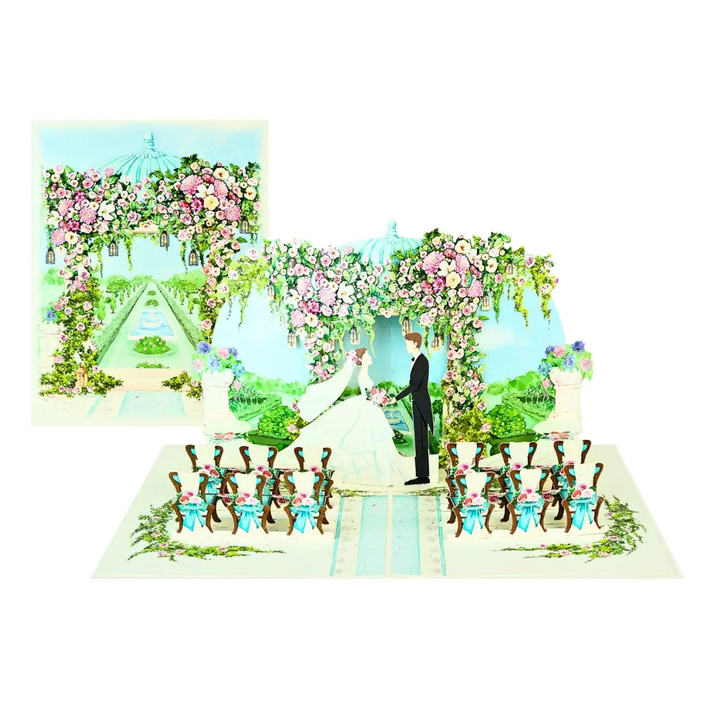 Country Wedding with Bride & Groom 3D Pop Up Greeting Card