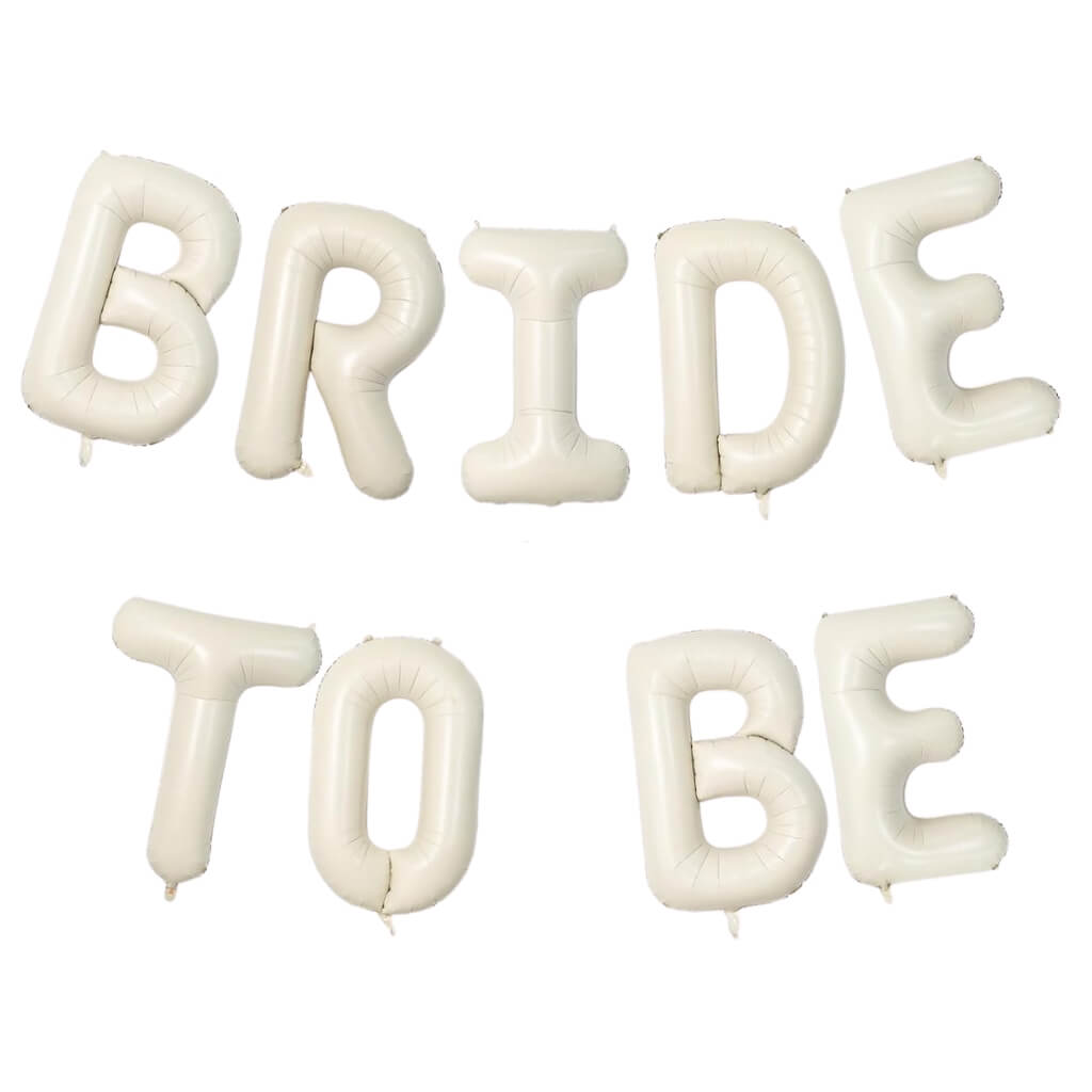 16-inch cream BRIDE TO BE foil balloon banner for hen party decorations