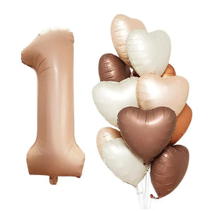 Retro Caramel Age 1 Birthday Balloon Bundle 13pk
