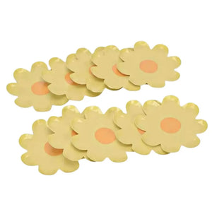 Cream Daisy Paper Plates 17cm 10pk