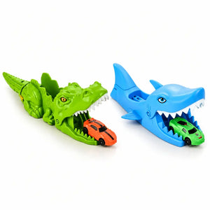 Crocodile or Shark Car Launcher Toy – Kids Animal Car Launch Playset