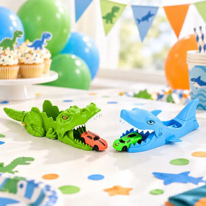 Crocodile or Shark Car Launcher Toy – Kids Animal Car Launch Playset