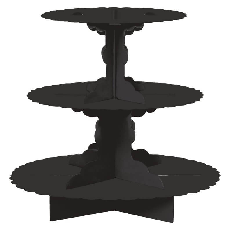 Cupcake 3 Tier Treat Stand - Black