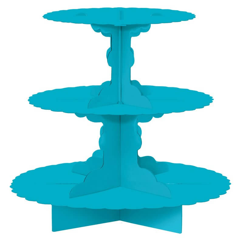 Cupcake 3 Tier Treat Stand - Caribbean Blue