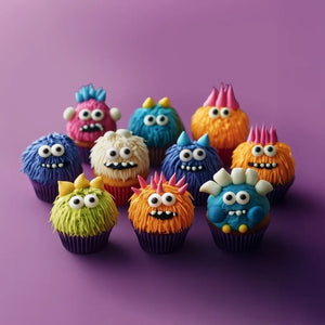 Edible monster eyes for Halloween cake decorations