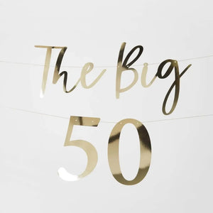 Gold The Big Customisable Milestone Birthday Banner