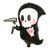 Cute Death Holding Axe &amp; Pink Cat Halloween Foil Balloon