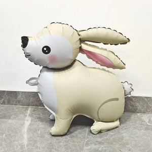 standing cream bunny balloon for kids birthday or baby shower