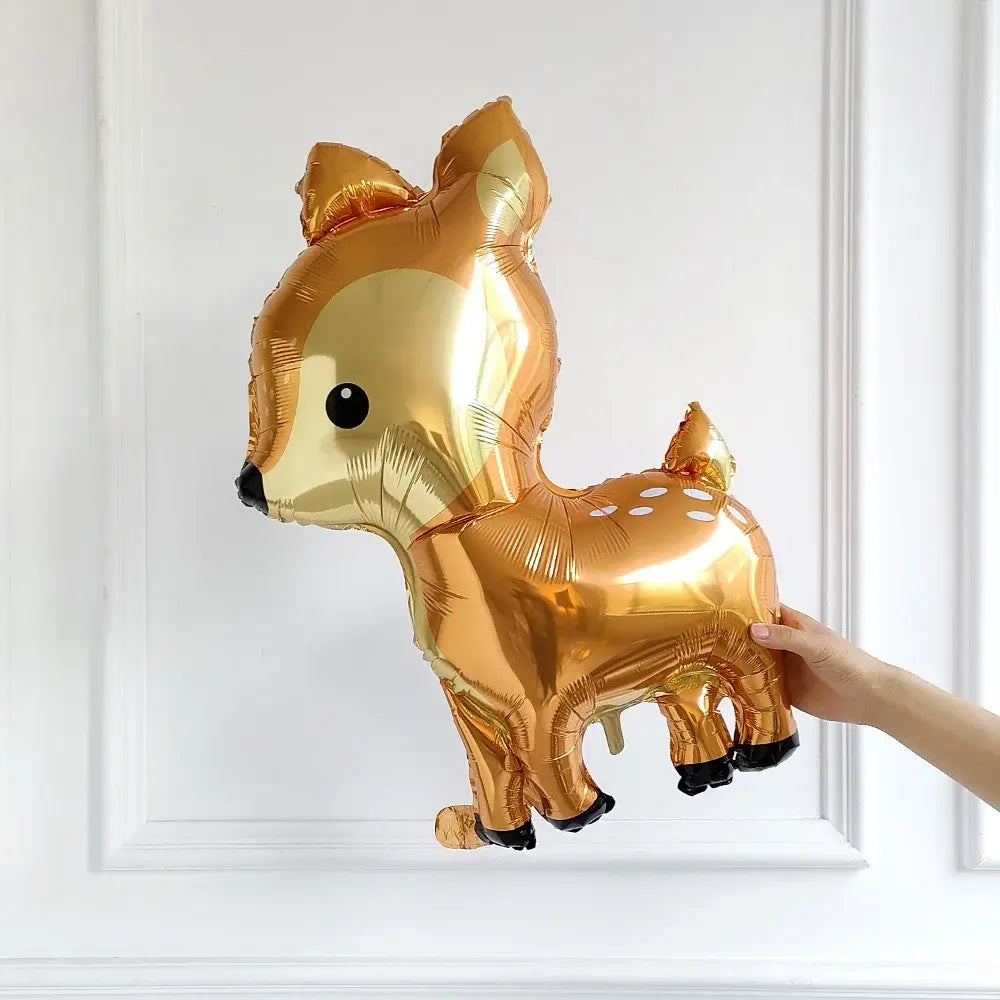Cute Brown Woodland Deer Shaped Foil Balloon