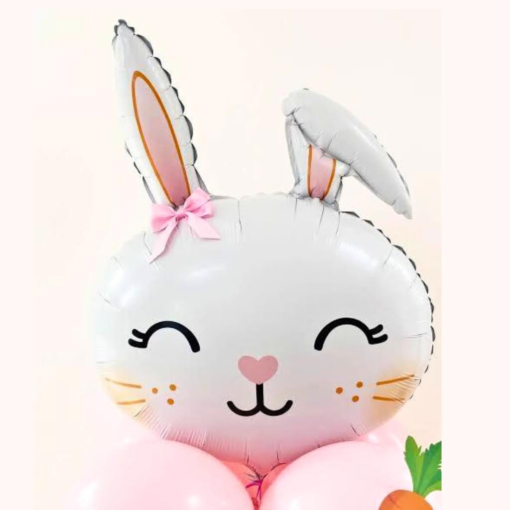 Easter Bunny Head with Floppy Ear Foil Balloon