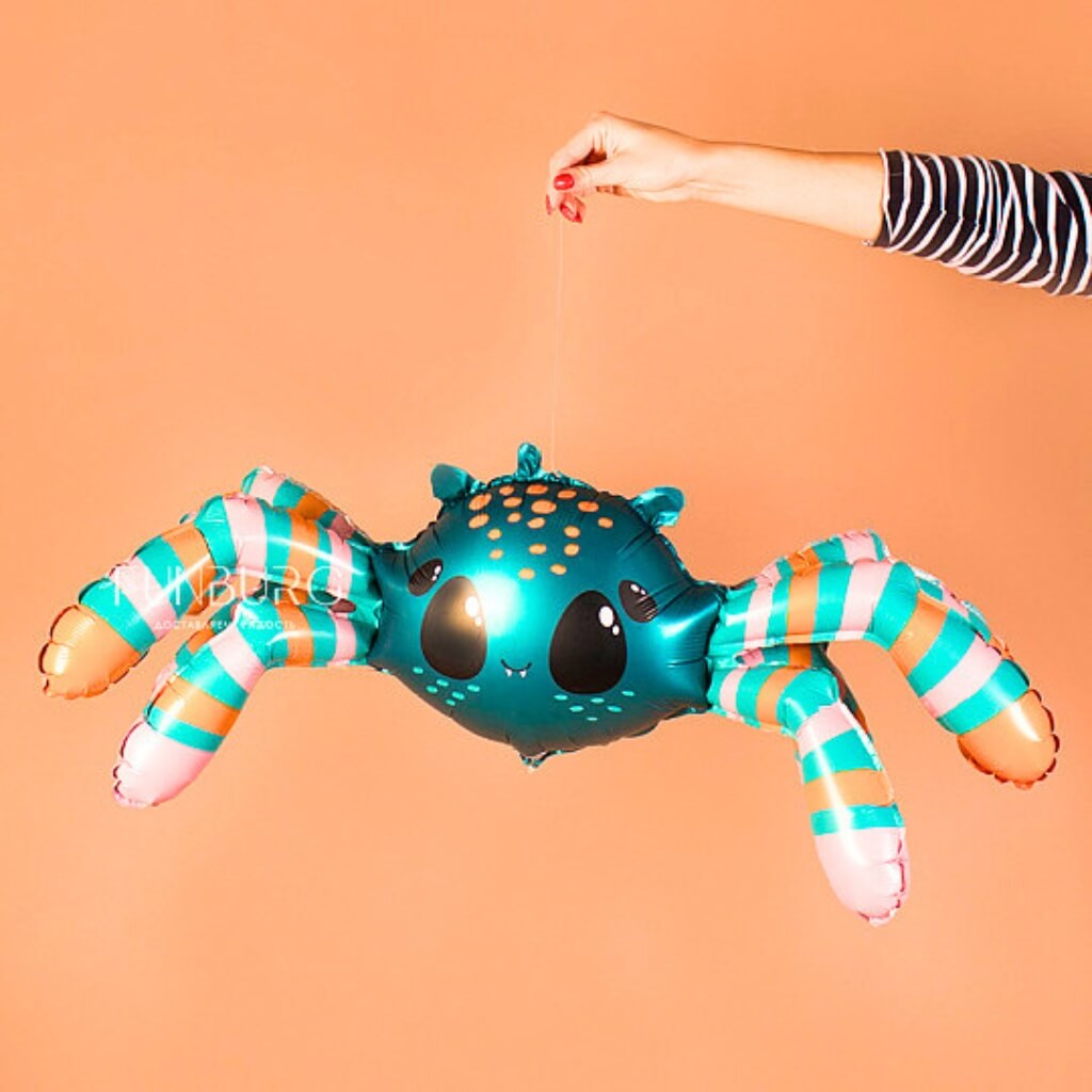 Jumbo Cute Colourful Spider Foil Balloon – 99x39cm