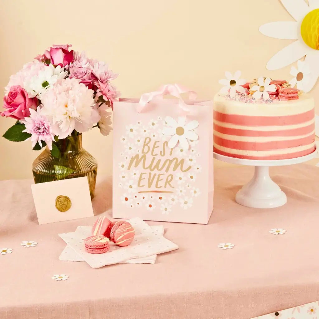 Daisy themed packaging for Mother’s Day presents