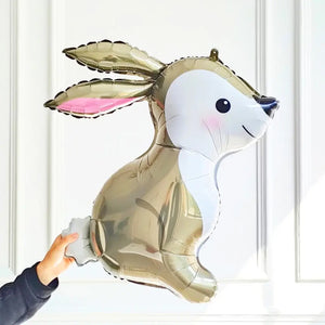 Cute Light Grey Rabbit Foil Balloon