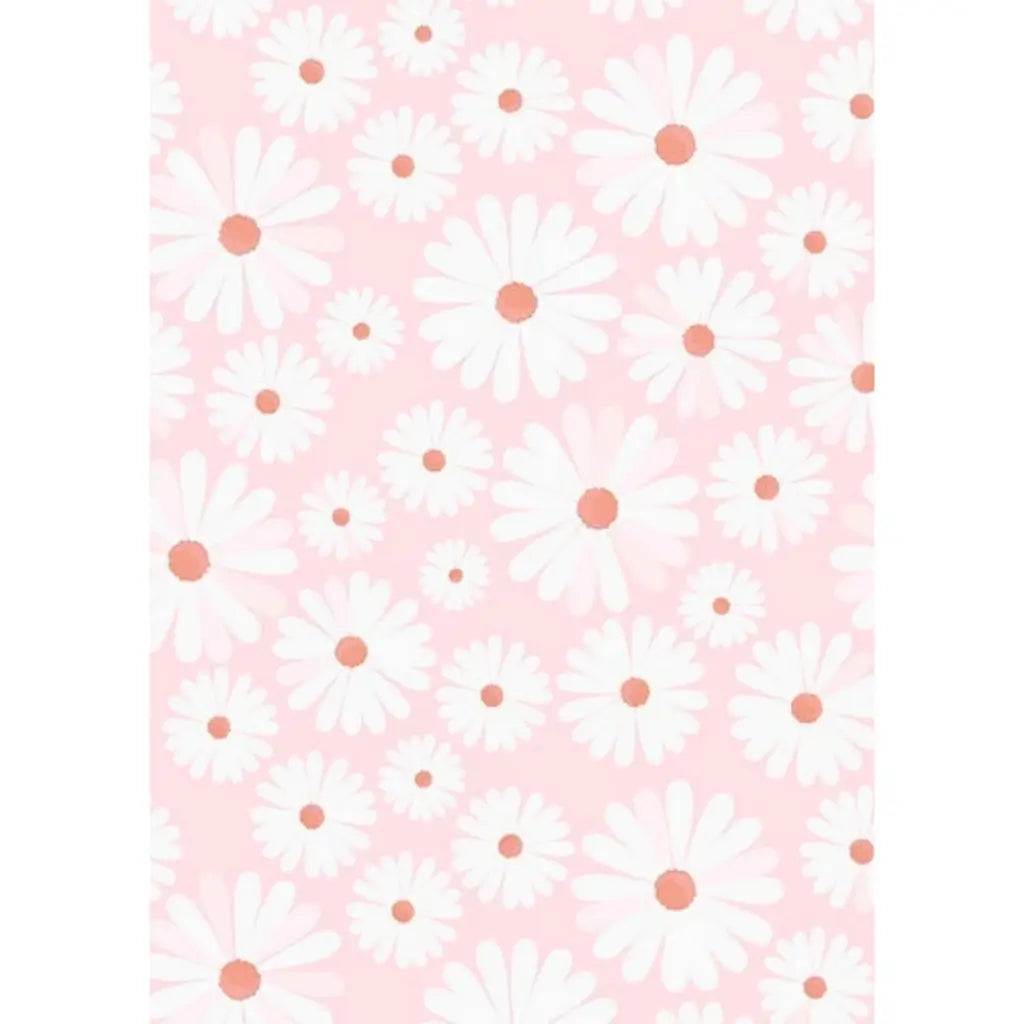 cute Pink daisy wrapping paper floral design