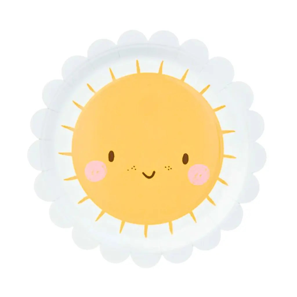 Daisy sunshine paper plates kids party