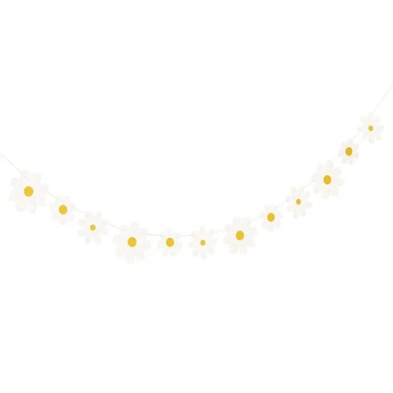 Delicate Daisy Flower Paper Banner