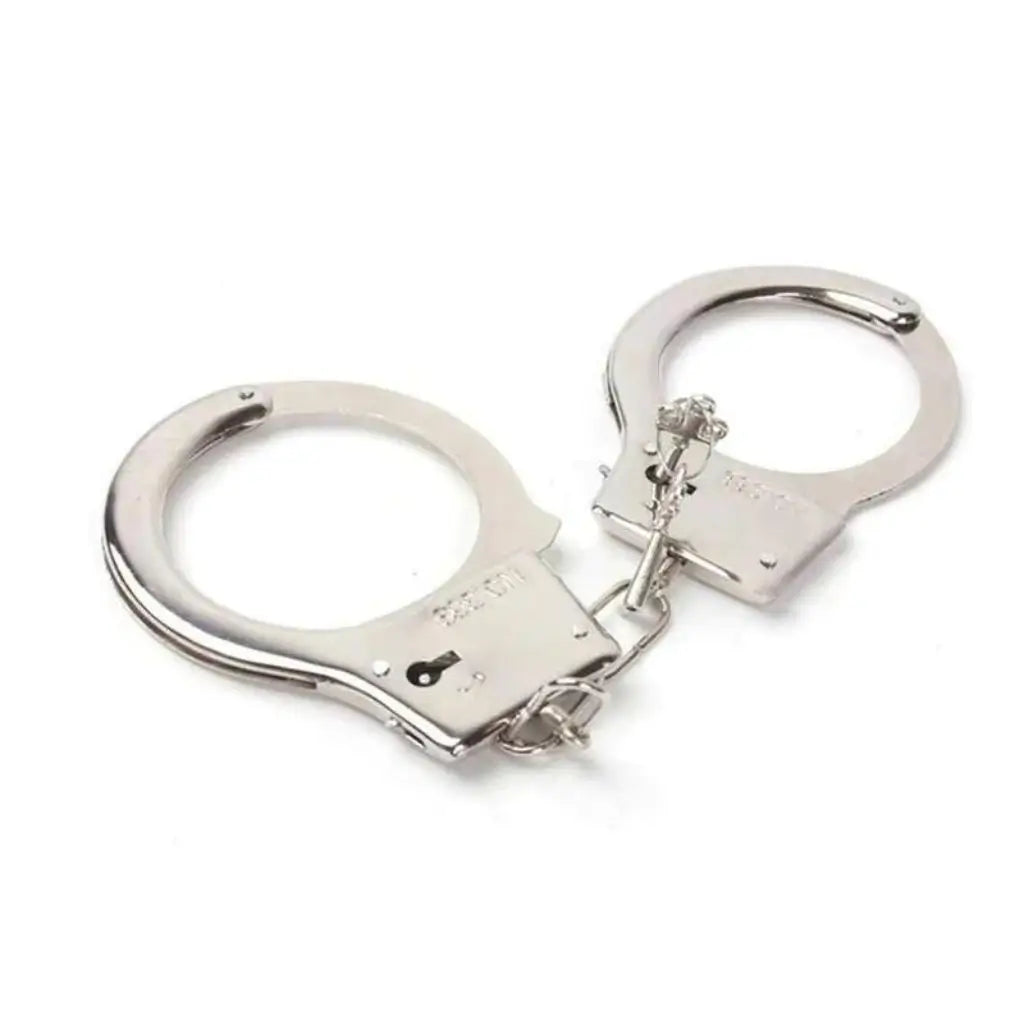 Die Cast Silver Metal Handcuffs with Keys