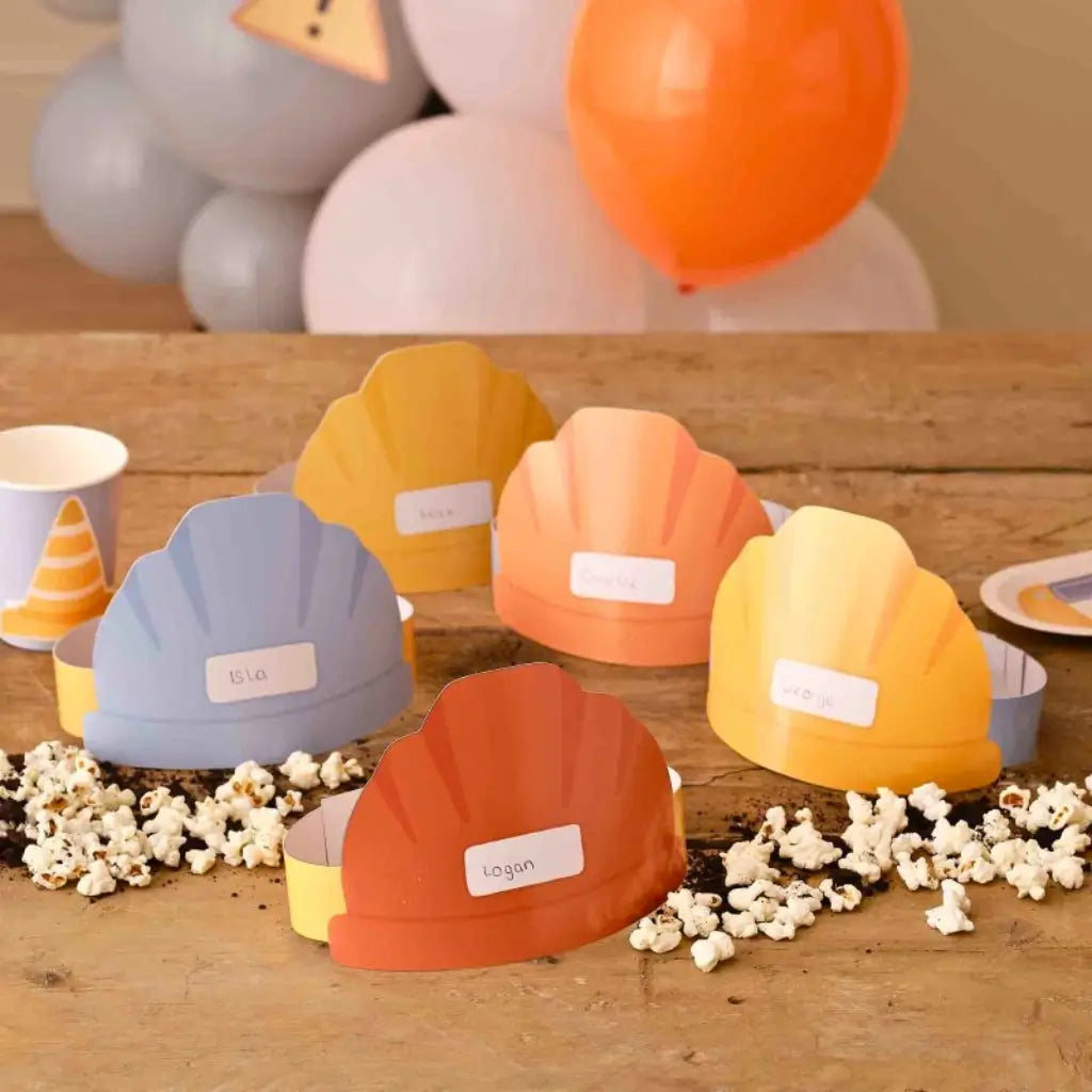 Diggin’ It customisable construction party hats