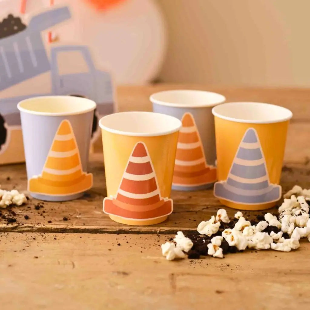 Diggin’ It traffic cone paper cups in assorted colours