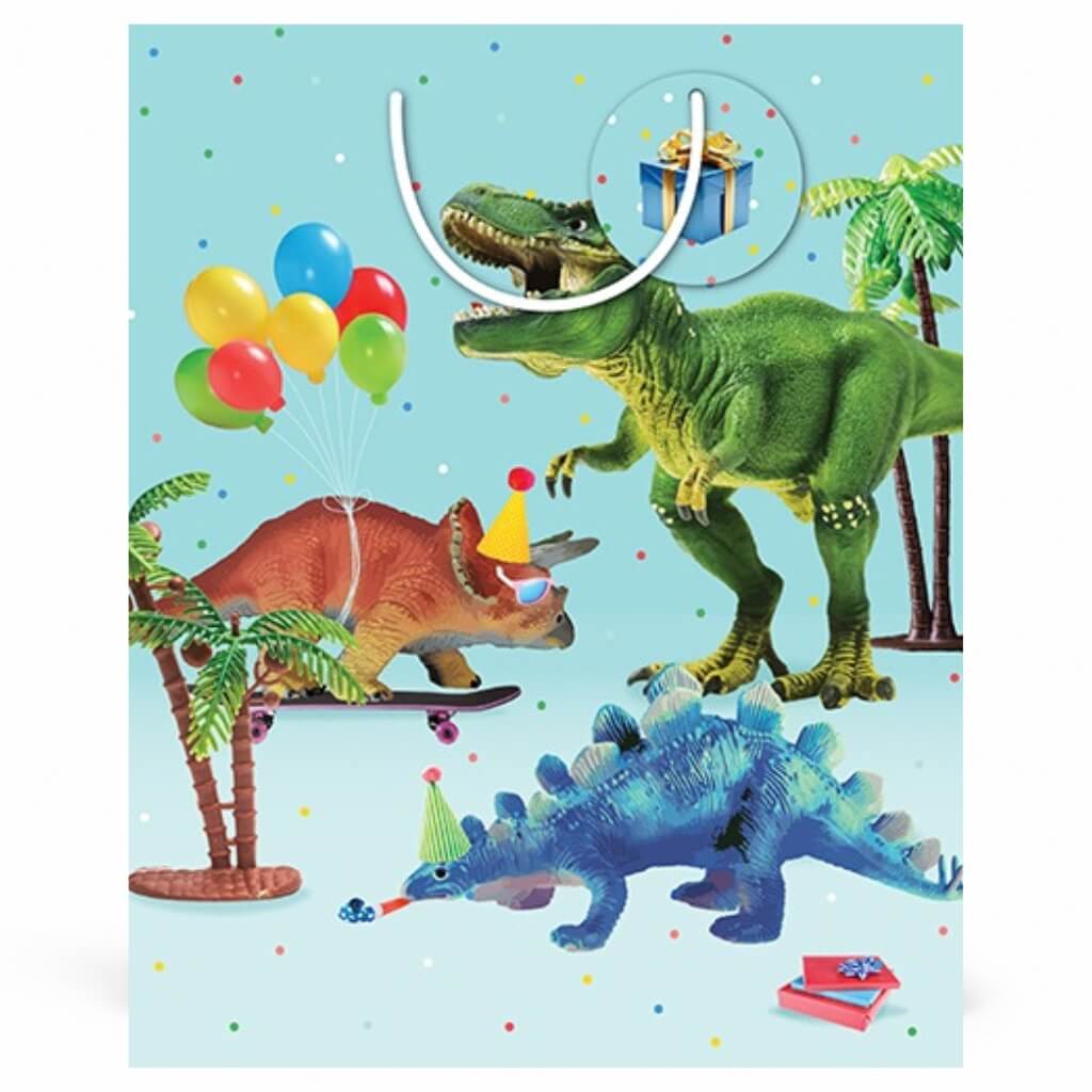 Dinosaur party large gift bag kids birthday