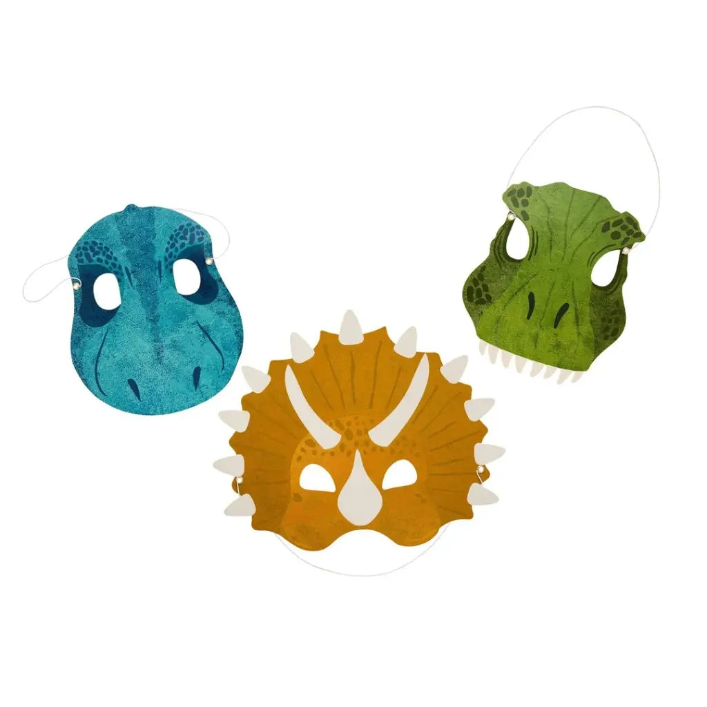 Dinosaur paper masks with elastic straps for kids