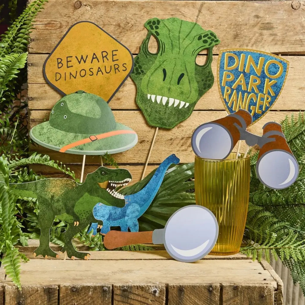 Party Dinosaurs Photo Booth Props 10 Pack