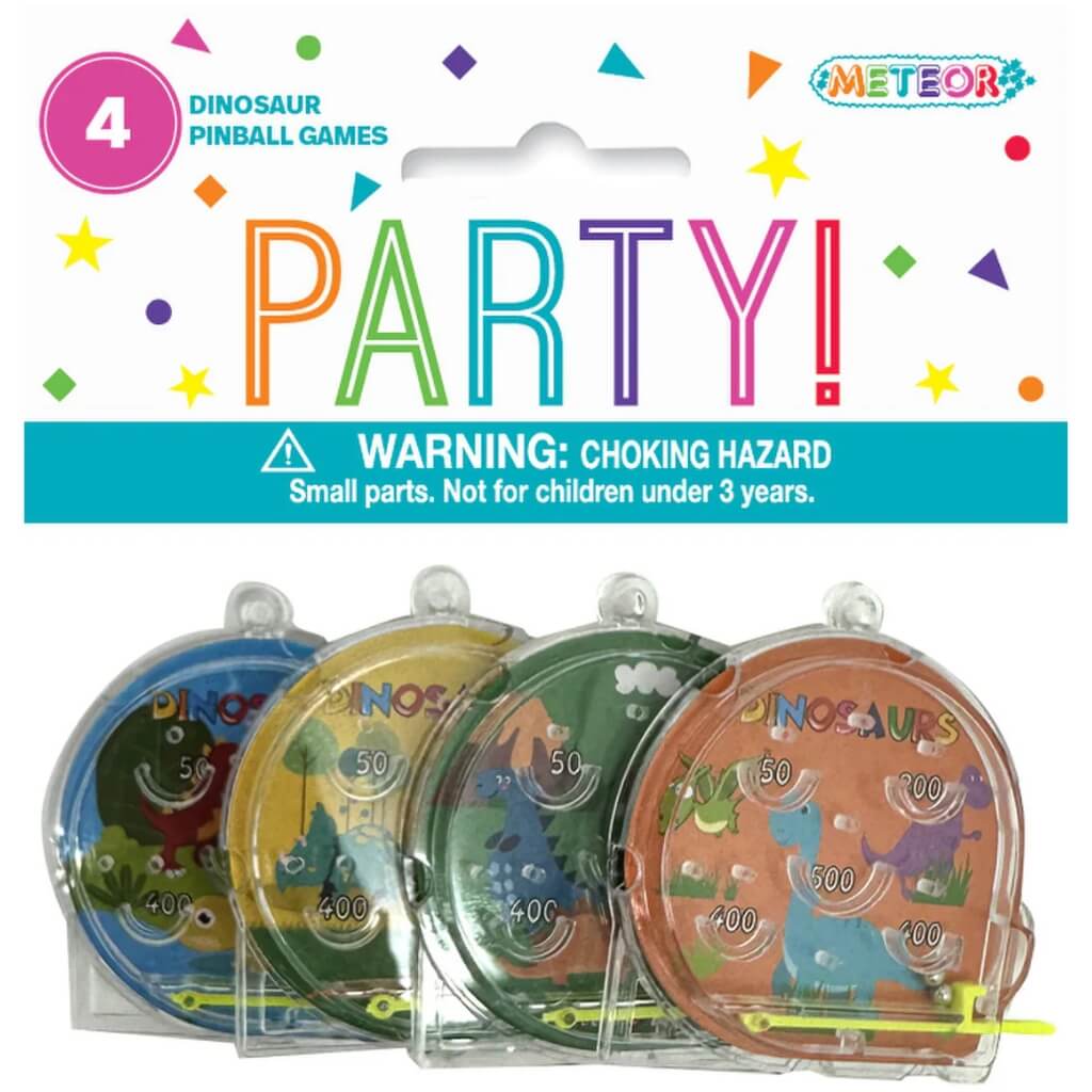 Dinosaur Pinball Games 4 pack kids party favours