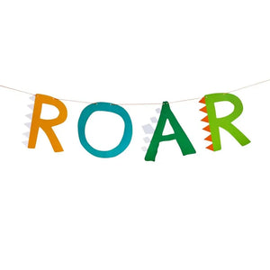 Dinosaur ROAR banner for birthday party decorations