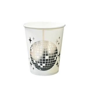 Pack of 8 Disco Ball Paper Cups 266ml.