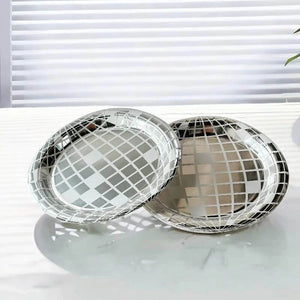 Large Disco Ball Paper Plates 23cm 8pk