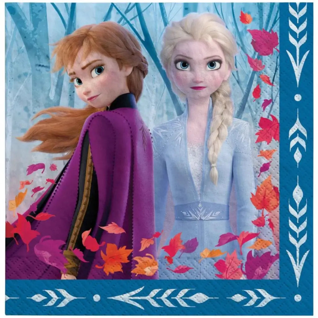 Disney Frozen 2 Elsa and Anna lunch napkins 33cm pack of 16 for birthday parties