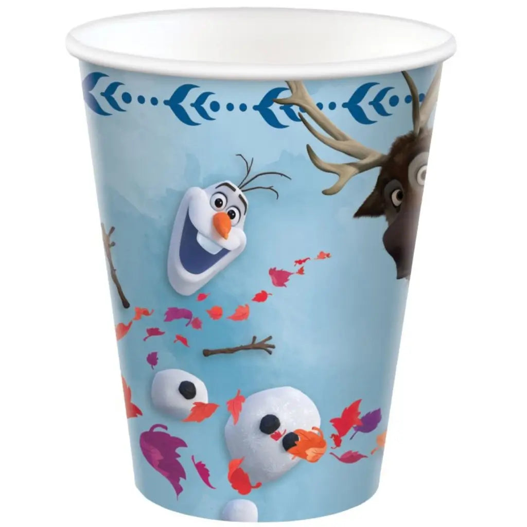 Disney Frozen 2 Olaf and Sven paper cups 266ml pack of 8 for birthday parties